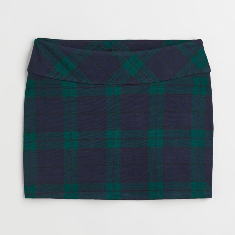 🆕 Blue & Green Plaid Mini Skirt